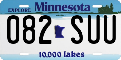 MN license plate 082SUU