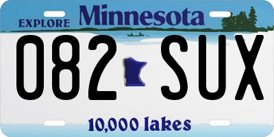 MN license plate 082SUX