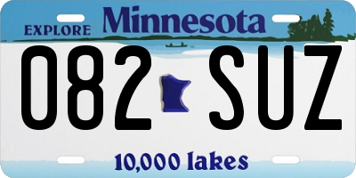 MN license plate 082SUZ