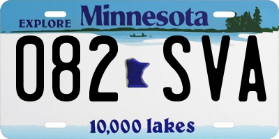 MN license plate 082SVA