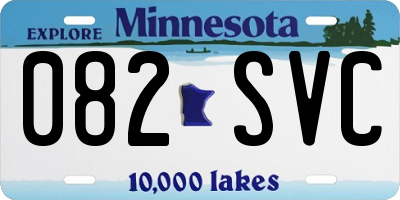 MN license plate 082SVC