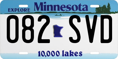 MN license plate 082SVD