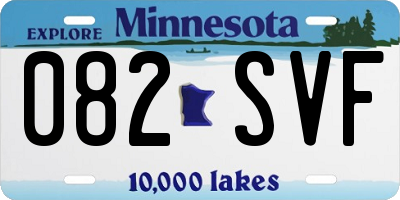 MN license plate 082SVF