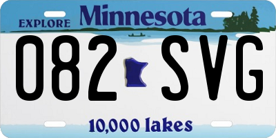 MN license plate 082SVG