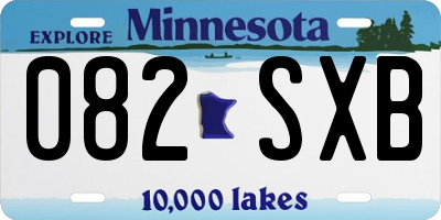 MN license plate 082SXB