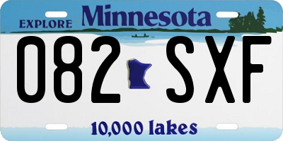 MN license plate 082SXF