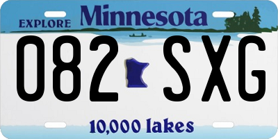 MN license plate 082SXG