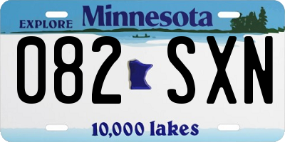 MN license plate 082SXN