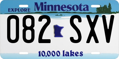 MN license plate 082SXV