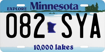 MN license plate 082SYA