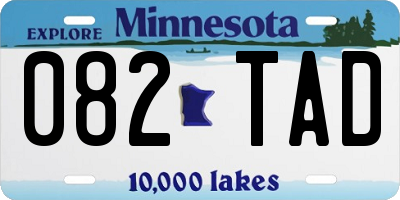 MN license plate 082TAD