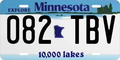 MN license plate 082TBV