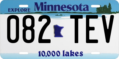 MN license plate 082TEV