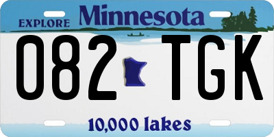 MN license plate 082TGK