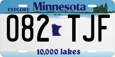 MN license plate 082TJF
