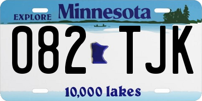 MN license plate 082TJK