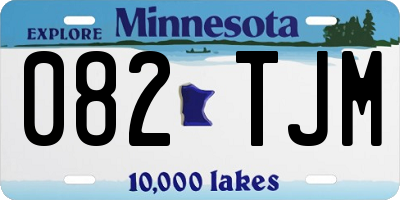 MN license plate 082TJM
