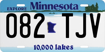 MN license plate 082TJV
