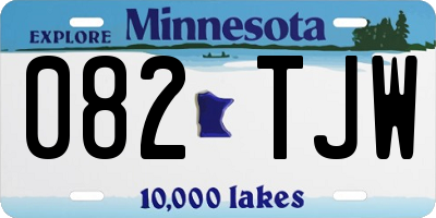 MN license plate 082TJW