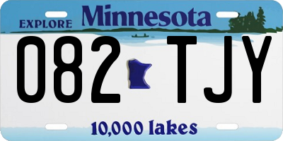 MN license plate 082TJY