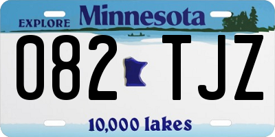 MN license plate 082TJZ