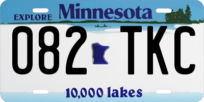 MN license plate 082TKC