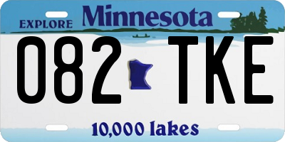 MN license plate 082TKE