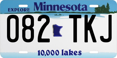 MN license plate 082TKJ