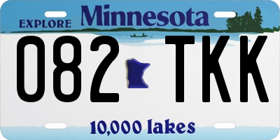 MN license plate 082TKK