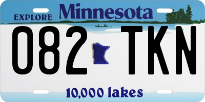 MN license plate 082TKN