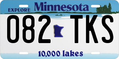 MN license plate 082TKS