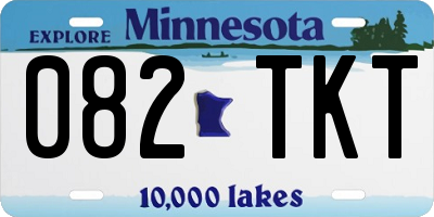 MN license plate 082TKT