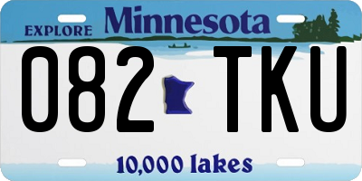 MN license plate 082TKU