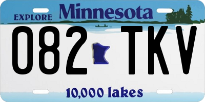 MN license plate 082TKV