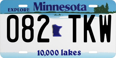 MN license plate 082TKW