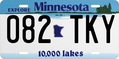MN license plate 082TKY