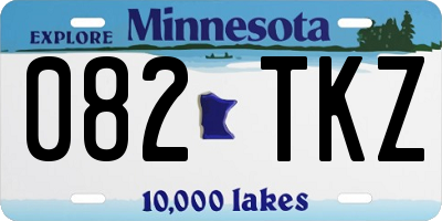 MN license plate 082TKZ