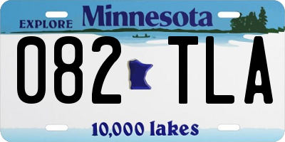 MN license plate 082TLA