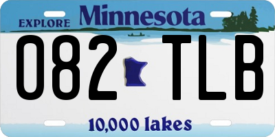 MN license plate 082TLB
