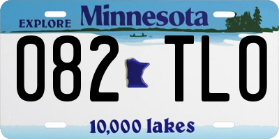 MN license plate 082TLO