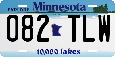 MN license plate 082TLW