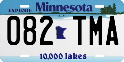 MN license plate 082TMA