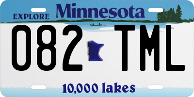 MN license plate 082TML