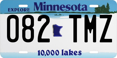 MN license plate 082TMZ