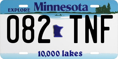 MN license plate 082TNF