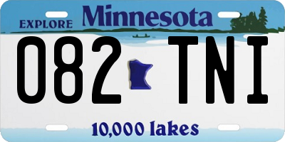 MN license plate 082TNI