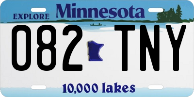 MN license plate 082TNY