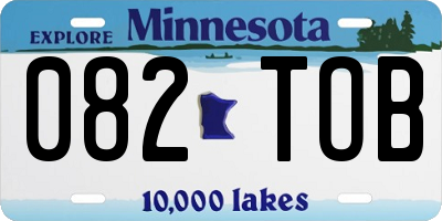 MN license plate 082TOB