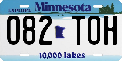 MN license plate 082TOH