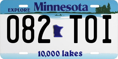 MN license plate 082TOI